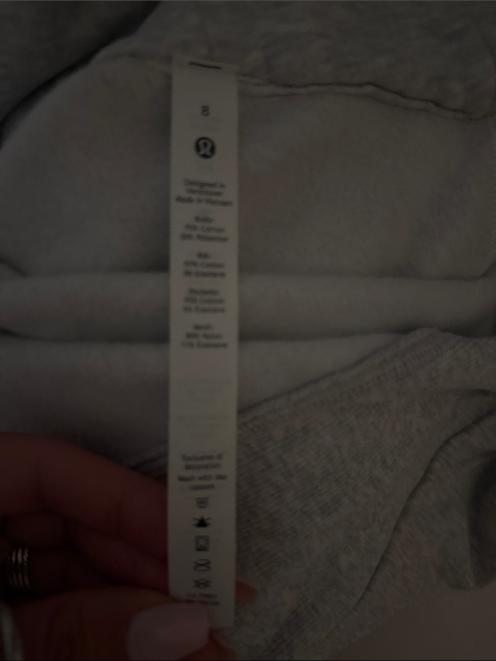NWT Lululemon scuba full zip Hoodie light gray size 8 - Picture 5 of 6